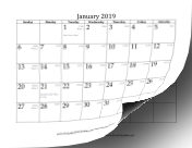 2019 with day-of-year and days-remaining-in-year calendar