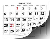 2019 with Large Print calendar