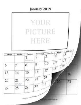 2019 4x6-inch Picture Calendar
 Calendar