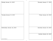 01/14/2019 Weekly Calendar-landscape calendar