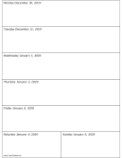 12/30/2019 Weekly Calendar-portrait calendar