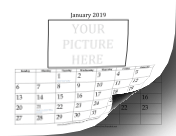 2019 3x5-inch  Picture calendar